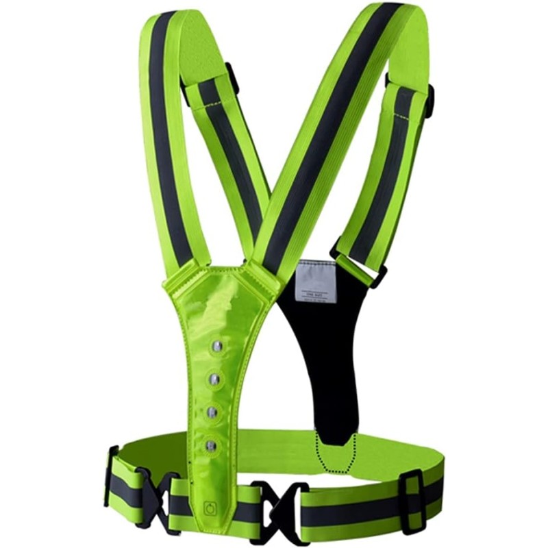 Chaleco reflectante con luz led frontal