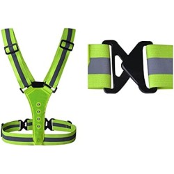 Chaleco reflectante con luz led frontal