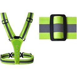 Chaleco reflectante con luz led frontal