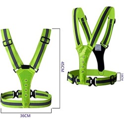 Chaleco reflectante con luz led frontal