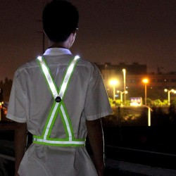 Chaleco reflectante con luz led frontal y trasera