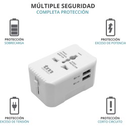 Adaptador enchufe universal TMUAD019