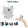 Adaptador enchufe universal TMUAD019